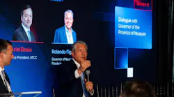 Neuquén Governor Rolando Figueroa speaking to an audience