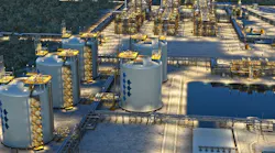 Artist rendering of Commonwealth LNG export infrastructure Artist rendering of Commonwealth LNG export infrastructure