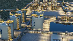Artist rendering of Commonwealth LNG export infrastructure Artist rendering of Commonwealth LNG export infrastructure
