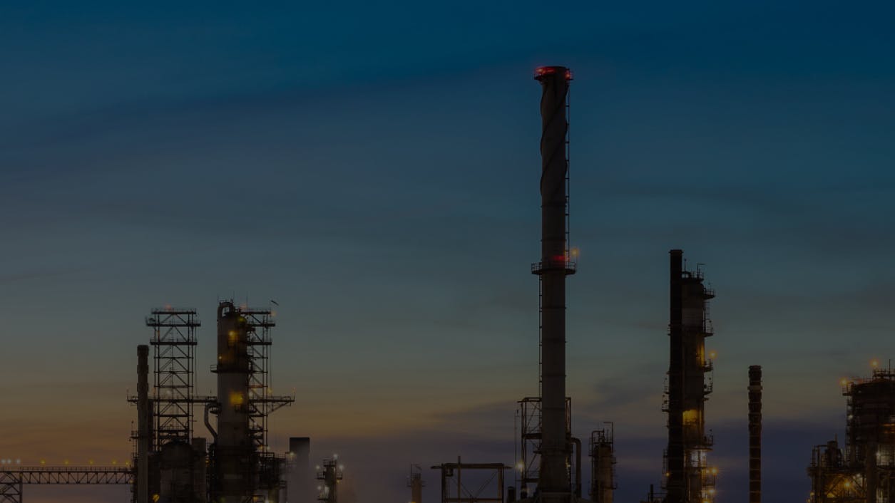 Refining infrastructure at night