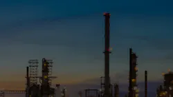 Refining infrastructure at night Refining infrastructure at night
