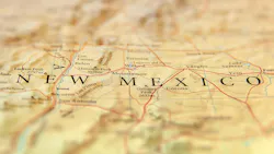 Geographic map of US state of New Mexico Geographic map of US state of New Mexico