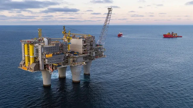 Equinor-operated Troll field oil and gas platform