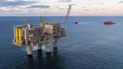 Equinor-operated Troll field oil and gas platform Equinor-operated Troll field oil and gas platform