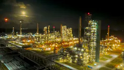 Refinery operations at night Refinery operations at night