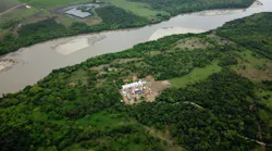 Aerial view of oil and gas drilling operations in Colombia Aerial view of oil and gas drilling operations in Colombia
