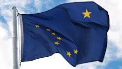 Flag of Alaska in wind, yellow stars on blue background Flag of Alaska in wind, yellow stars on blue background