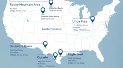 EOG Resources US operations map