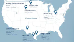 EOG Resources US operations map EOG Resources US operations map