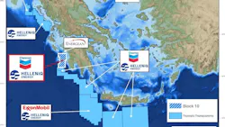 Map of oil and gas concessions offshore Greece Map of oil and gas concessions offshore Greece