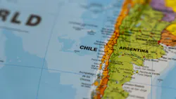 South America map with Argentina in focus South America map with Argentina in focus