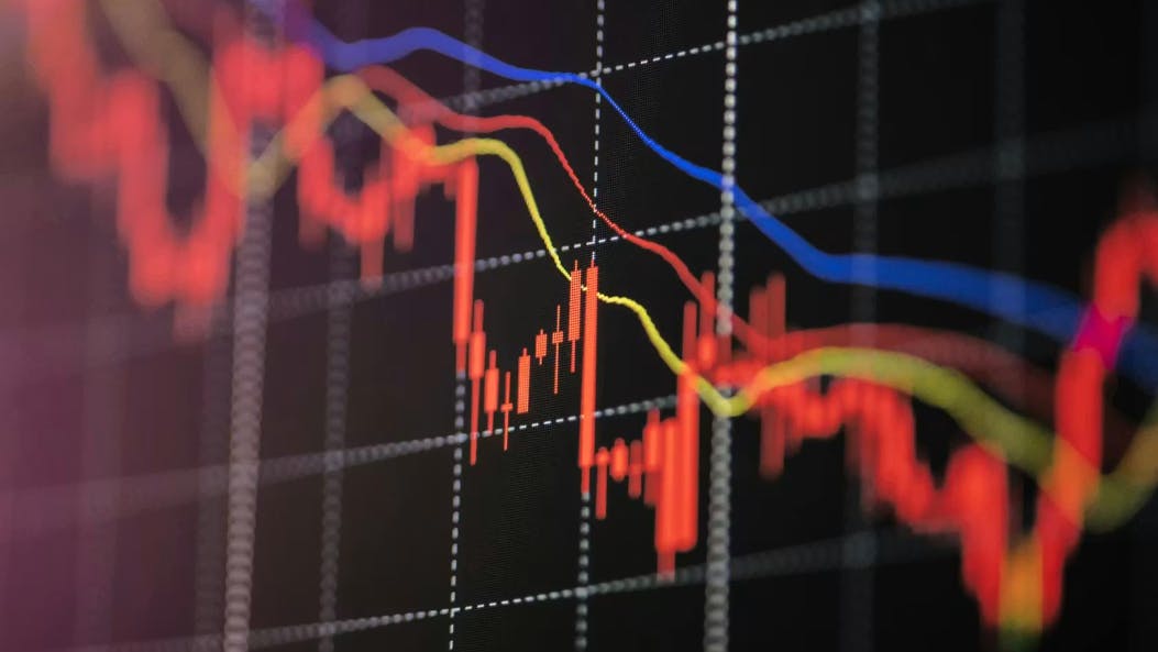 line chart representing oil and gas market volatility