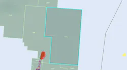Map showing location of production license 1153, North Sea Map showing location of production license 1153, North Sea