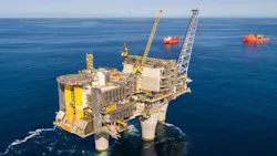 Troll A platform in the North Sea Troll A platform in the North Sea