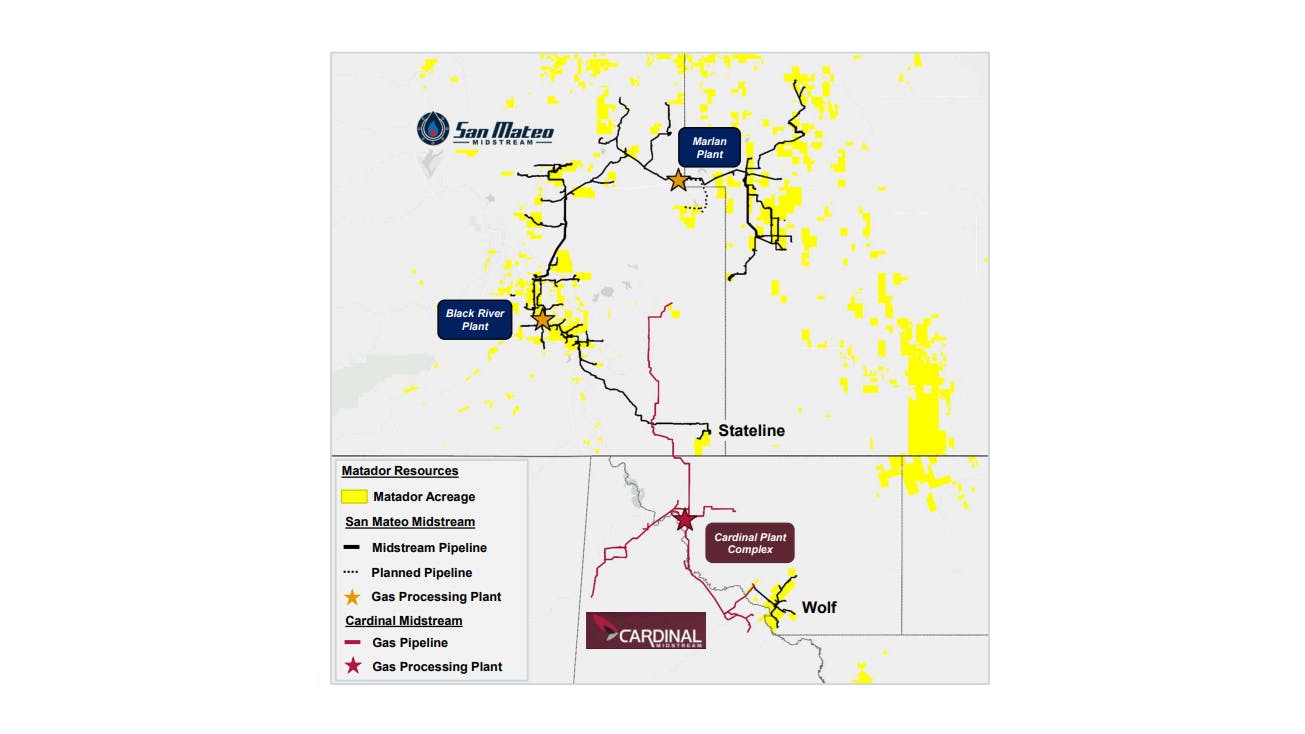 San Mateo and Cardinal Midstream Delaware basin assets
