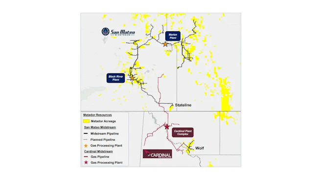 San Mateo and Cardinal Midstream Delaware basin assets