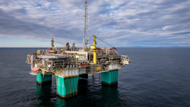 Gj&oslash;a semi-submersible platform