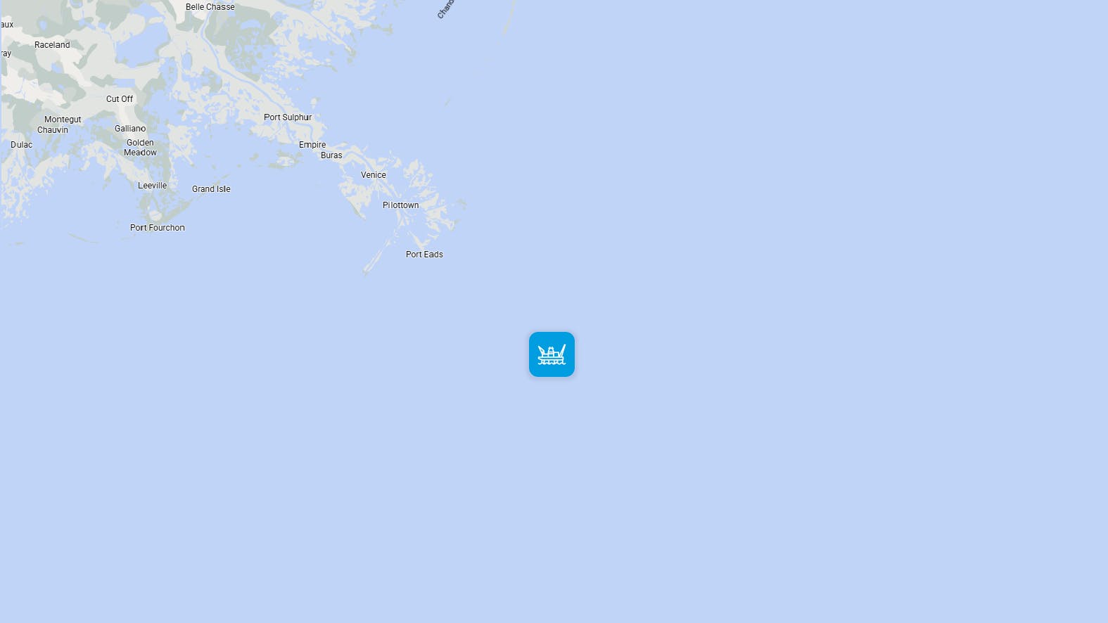 Icon showing location of Na Kika platform offshore Louisiana