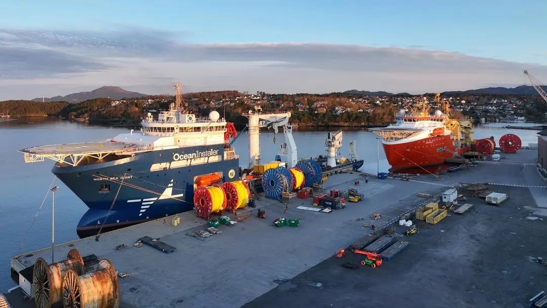Ocean Installer vessels shown docked