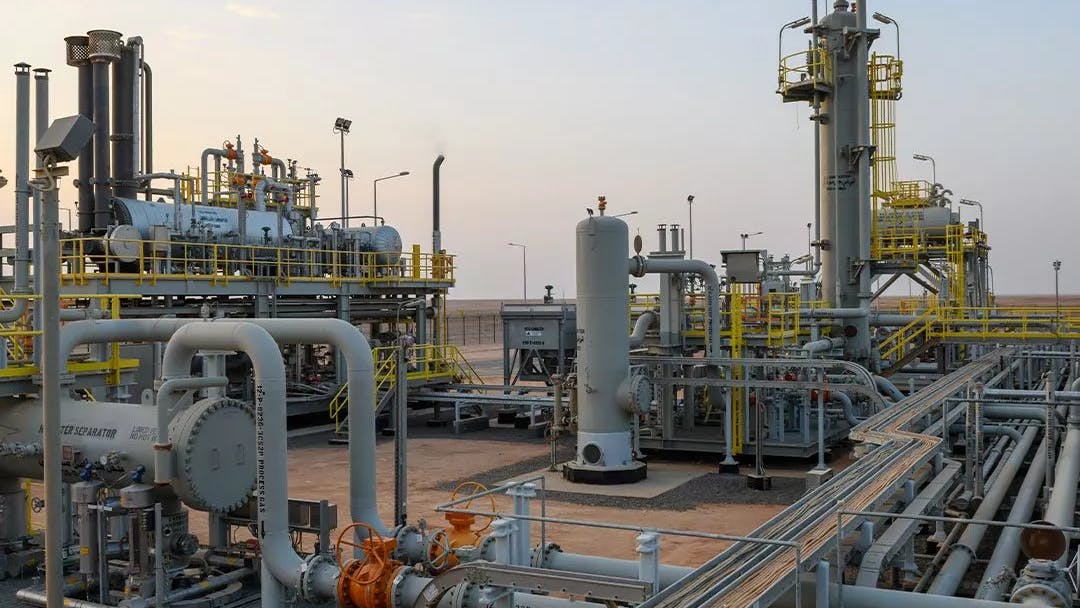 Jafurah gas field infrastructure.