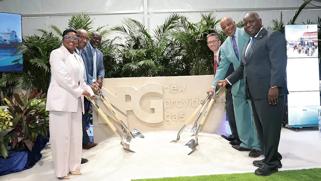 Groundbreaking of newly sanctioned LNG regasification terminal in The Bahamas.