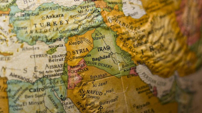 Map showing Iraq and surrounding region