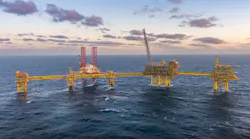 Tyra offshore gas installation hub