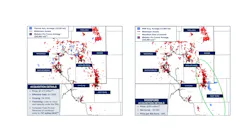Texas and New Mexico asset acquisition map.