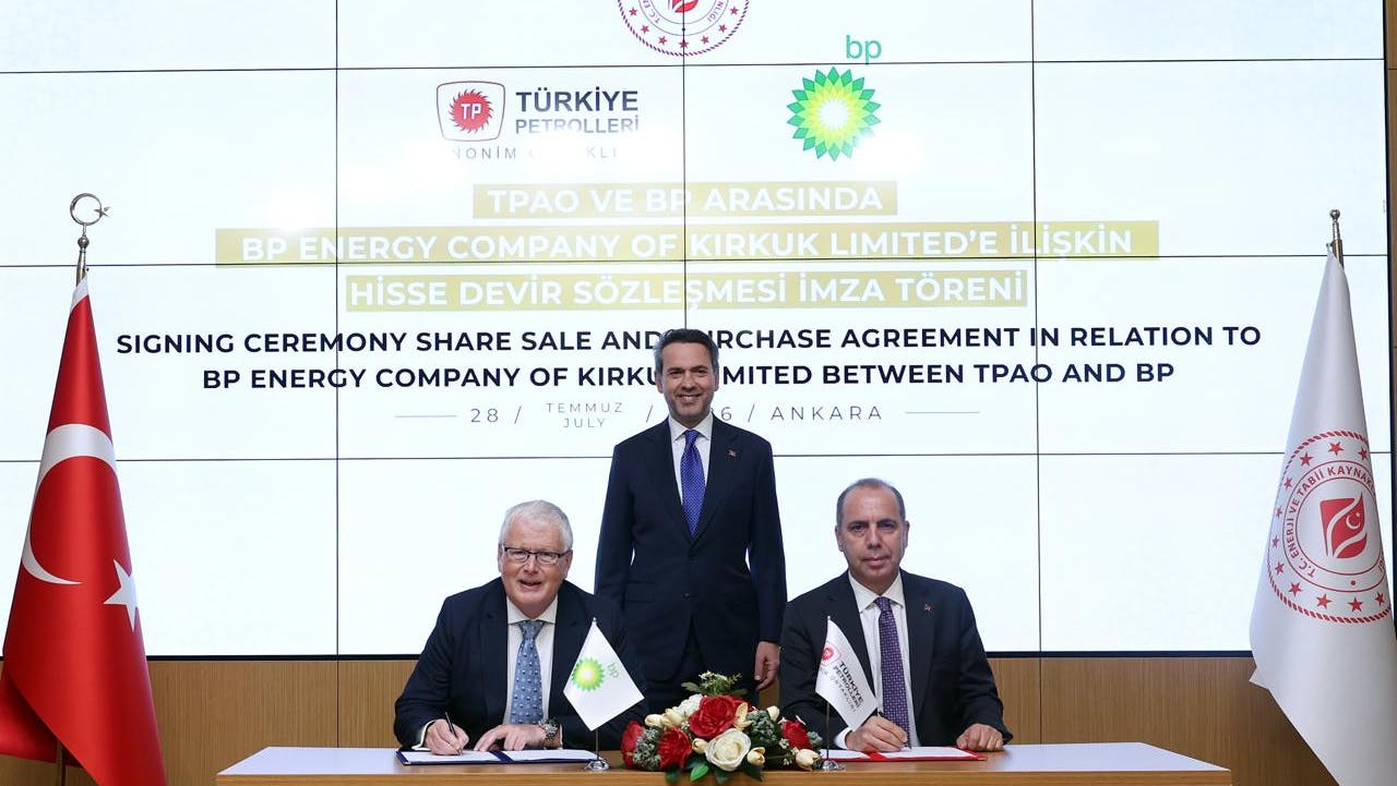 bp plc, TPAO representatives at signing ceremony