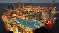 bp plc Atlantis oil and gas production platform, US Gulf of Mexico.