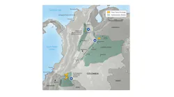 Gran Tierra Ecuador, Colombia asset map