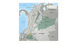 Gran Tierra Ecuador, Colombia asset map