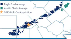EOG Eagle Ford asset position and Austin Chalk asset acquisition map