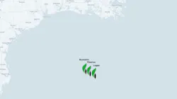 Tiberius and Logan oil discoveries in the US Gulf of Mexico.