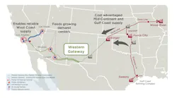 Map of newly sanctioned Western Gateway project