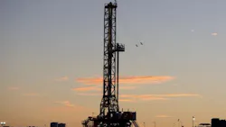 Drilling rig at sunrise