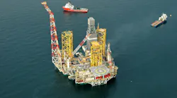 Shah Deniz Alpha platform offshore Azerbaijan in the Caspian Sea.