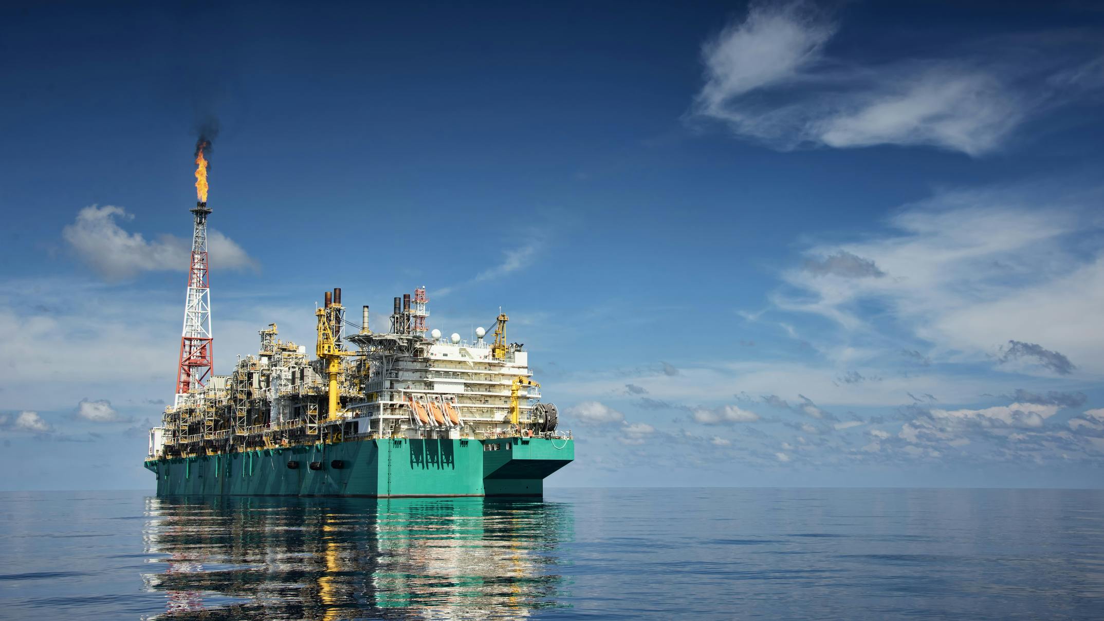 FLNG vessel offshore