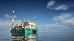 FLNG vessel offshore