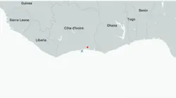 Map of DNO Côte d'Ivoire asset.