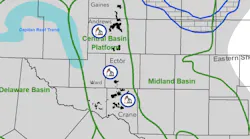 A map showing Ring Energy's CPB operations.