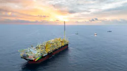 Photo showing an FPSO at sea.