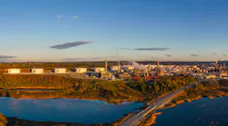 Photo showing a seaview of the Saint John refinery complex.