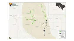 Salt Creek Midstream Delaware basin crude oil system map.