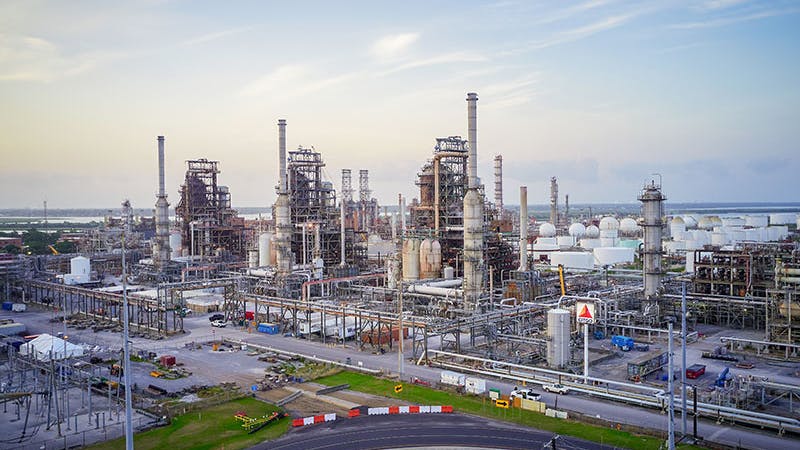 A panoramic view of installations and eqiupment at Citgo's refinery in Lake Charles, La.