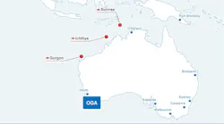 Osaka Gas Australia portfolio map.