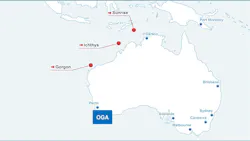 Osaka Gas Australia portfolio map.