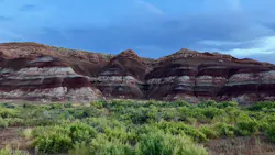 Clay bluffs on Ouray NWR,