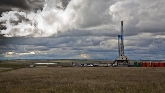 Drilling rig in North Dakota.
