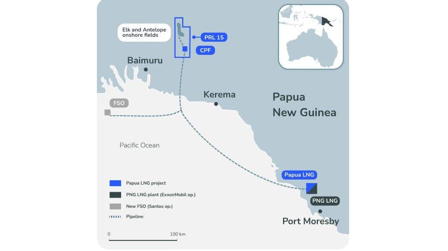 Papua LNG project map